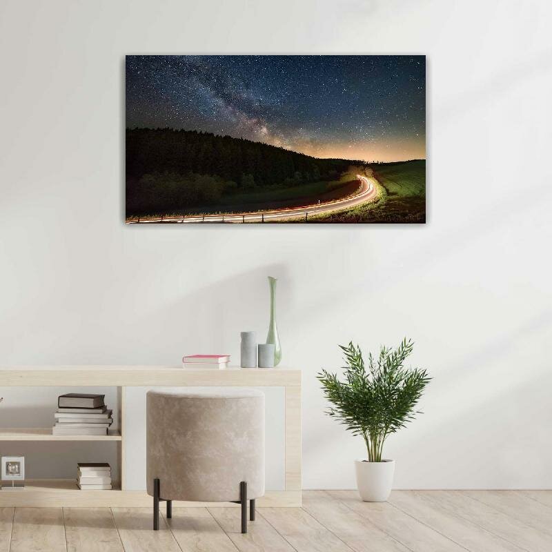 Картина на холсте 60x110 LinxOne "Природа пейзаж лес деревья" интерьерная для дома / на стену / на кухню / с подрамником