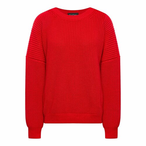 Свитер Le Com ONE, размер OneSize, красный свитер оверсайз из хлопка