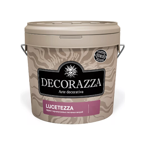 Краска-Песчаные Вихри Decorazza Lucetezza 5л с Эффектом Перламутровых Песчаных Вихрей.