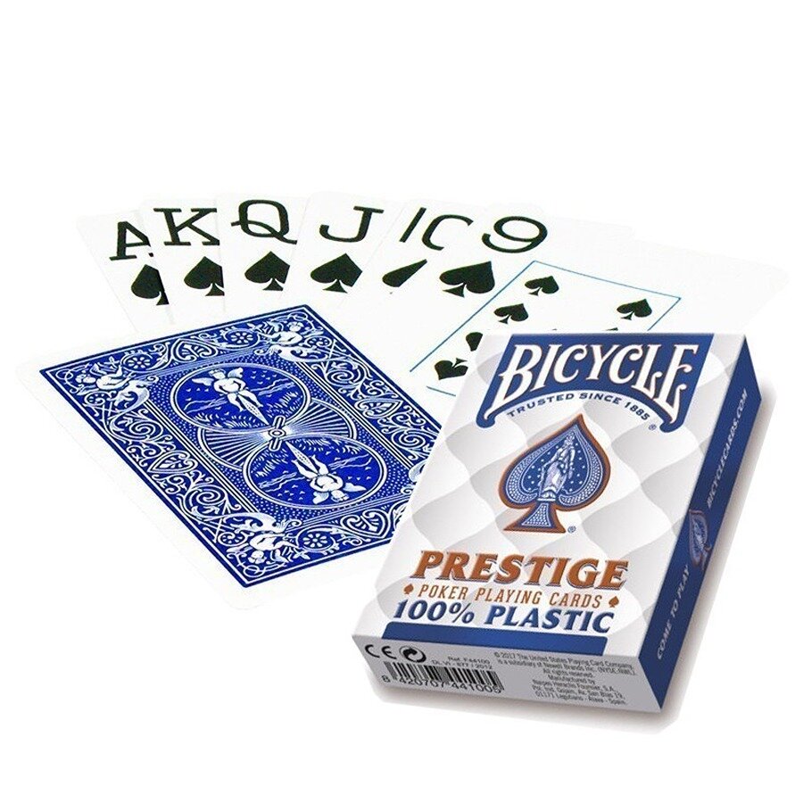Игральные карты prestige пластиковые синие