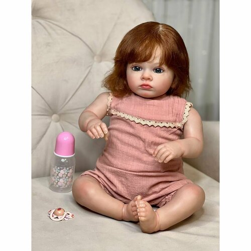 фото Кукла реборн мягконабивная 60см в пакете (fa-089) npk doll