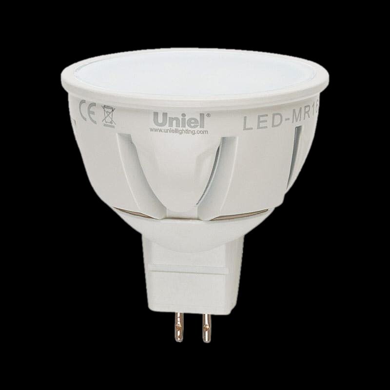 Uniel LED-JCDR-5W/WW/GU5.3/FR/DIM PLP01WH Лампа светодиодная диммируемая. Серия Palazzo. Теплый белый свет.