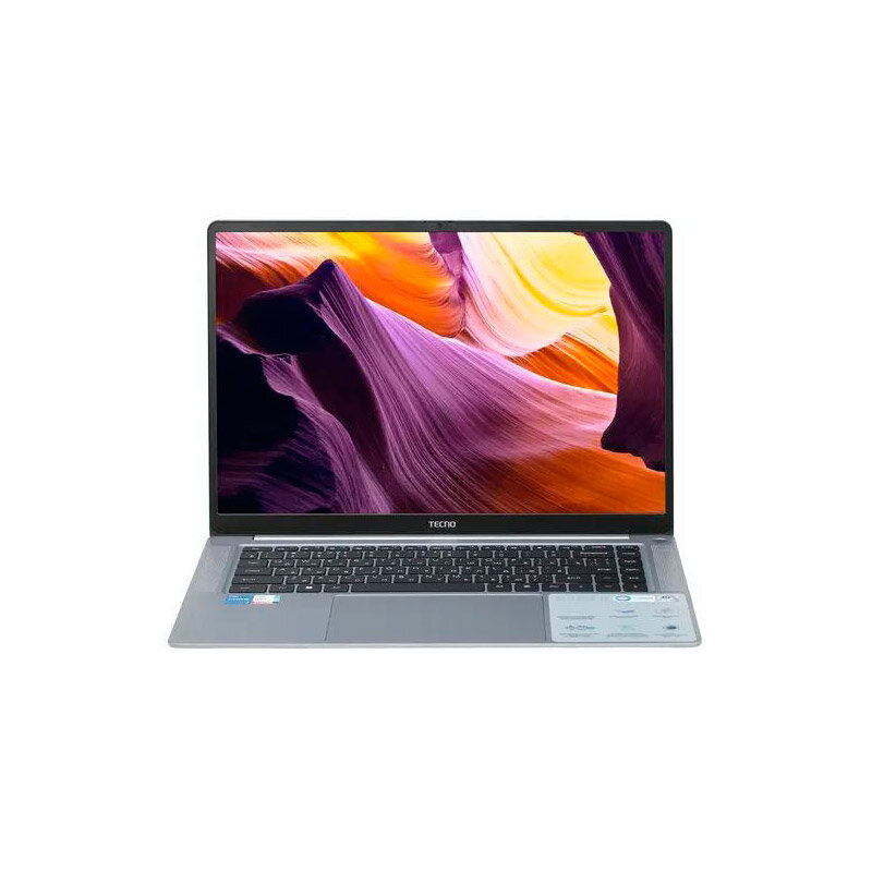 Ноутбук Tecno Megabook S1 i5 16+512G Grey Win11 (Intel Core i5-1240P 3.3GHz/16384Mb/512Gb/Intel HD Graphics/Wi-Fi/Bluetooth/15.6/1920x1080/Windows 11 Home 64-bit)