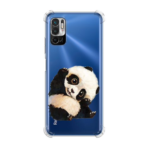 Противоударный силиконовый чехол Большеглазая панда на Xiaomi Redmi Note 10T / Сяоми Редми Нот 10T