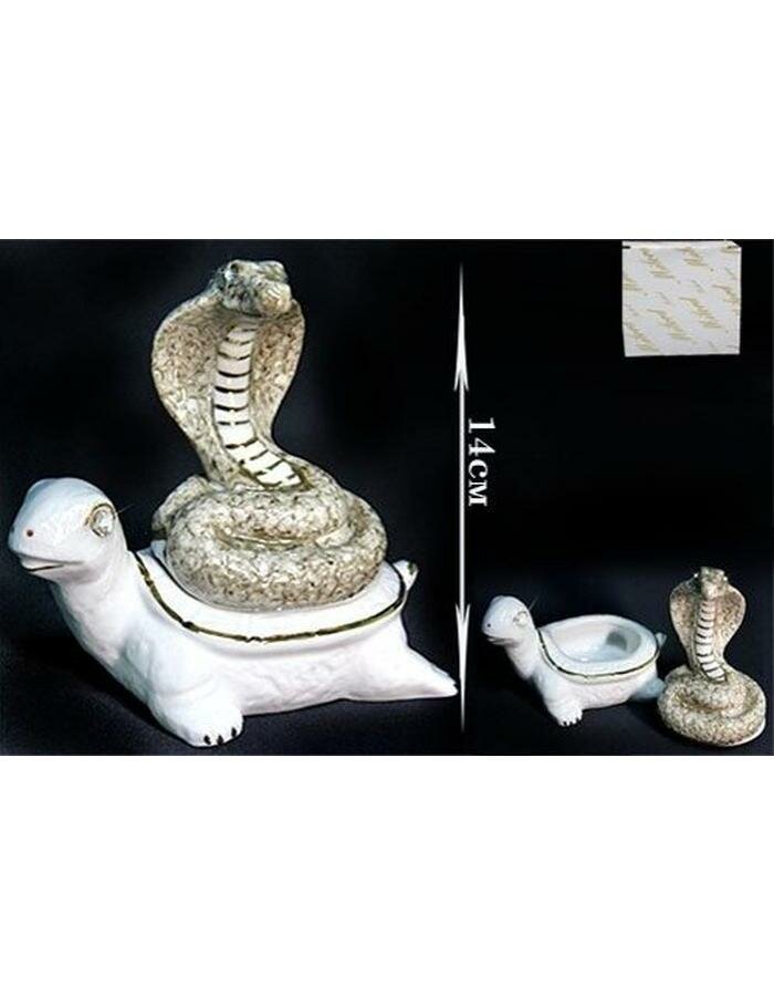 Шкатулка для украшений Змея и черепаха Lenardi 14 см 107-100