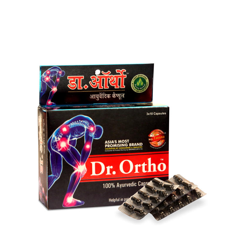 Доктор Орто от боли в суставах и мышцах / 100% Ayurvedic Capsules DR. ORTHO, 30 капс.