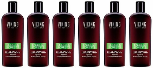 Viking Шампунь для волос Бескрайние леса, против выпадения 300 мл, 6 штук