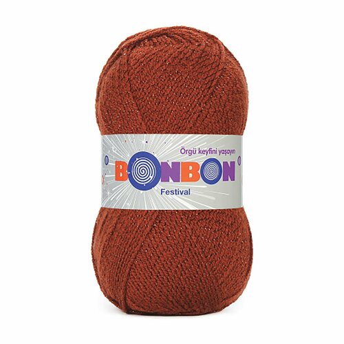 5 мотков Пряжа BonBon Festival 94% Акрил 6% Металл Полиэстер 100 гр. - 300 м. цв. 98322