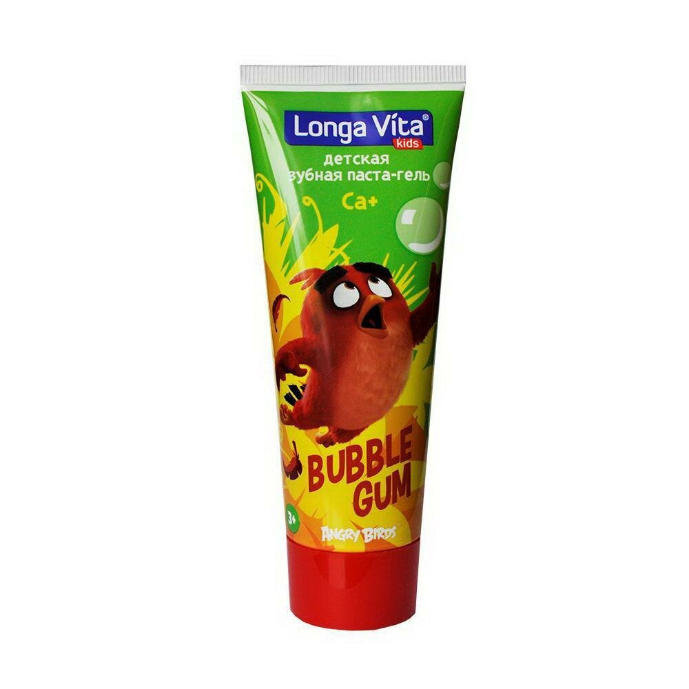 Зубная паста Longa Vita Ang Birds Bubble gum детская 3+ 75г - фото №7