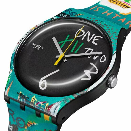 Наручные часы swatch SUOZ356, синий jean michel basquiat