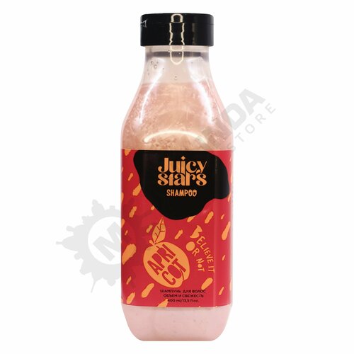 JUICY STARS Шампунь для волос объем и свежесть абрикос крышеснос 400 мл 369₽
