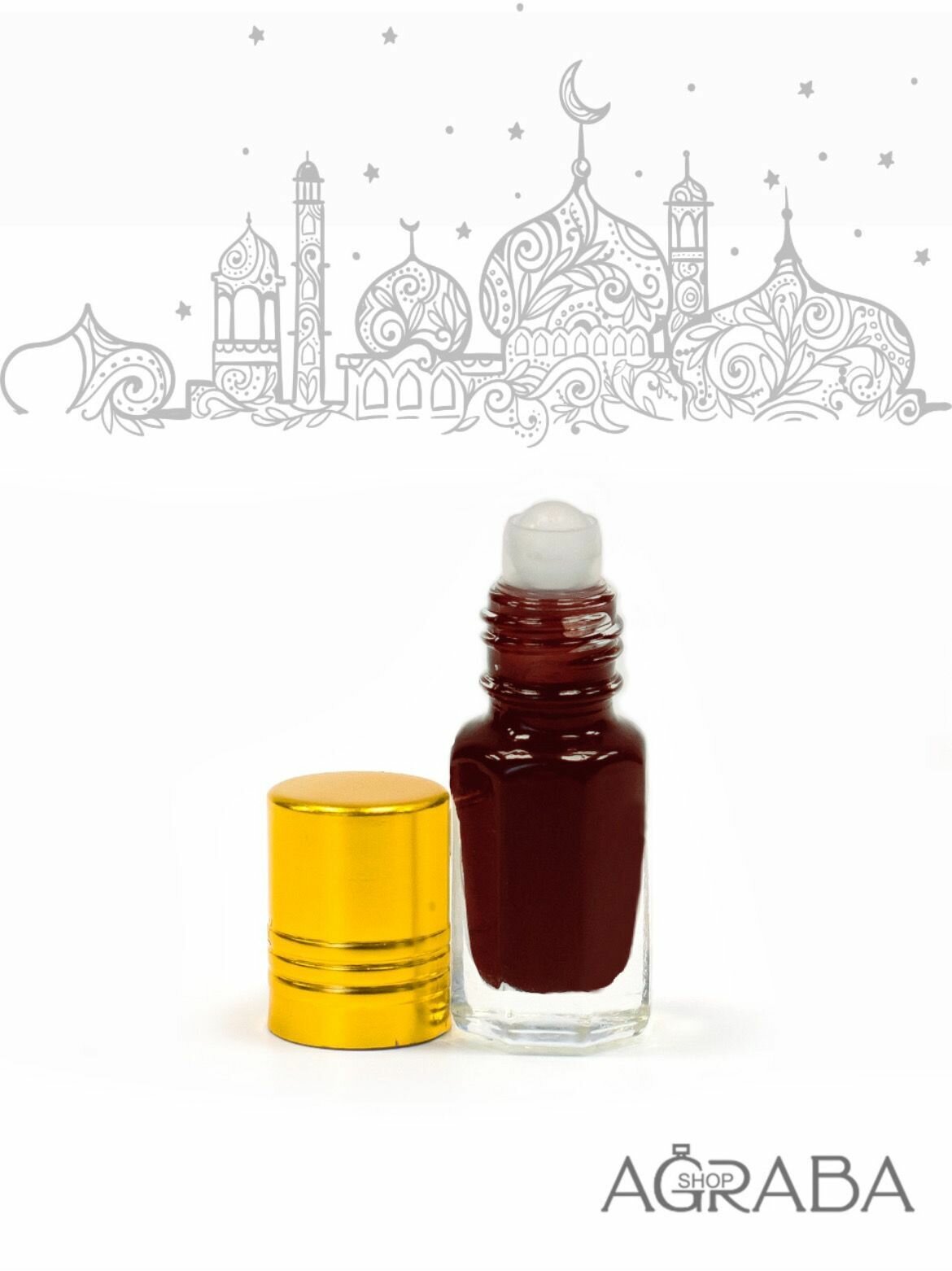 Agraba-Shop Black Aoud, 3 ml, Черный Уд, Масло-Духи