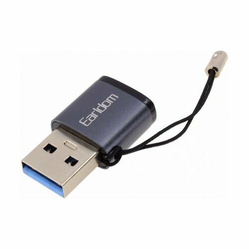Переходник (адаптер) Earldom ET-OT61 Type-C-USB, черный переходник адаптер vga usb type c черный