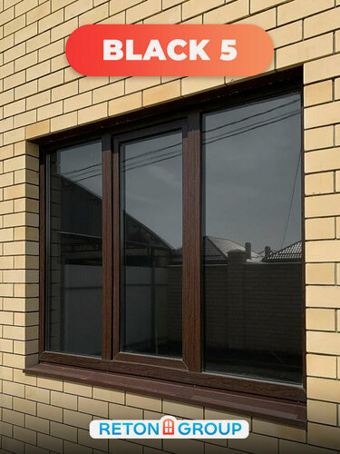 Изображение товара Пленка тонировочная RT black 5. Солнцезащитная пленка на окна, самоклеющаяся - 75х900 см (черная)