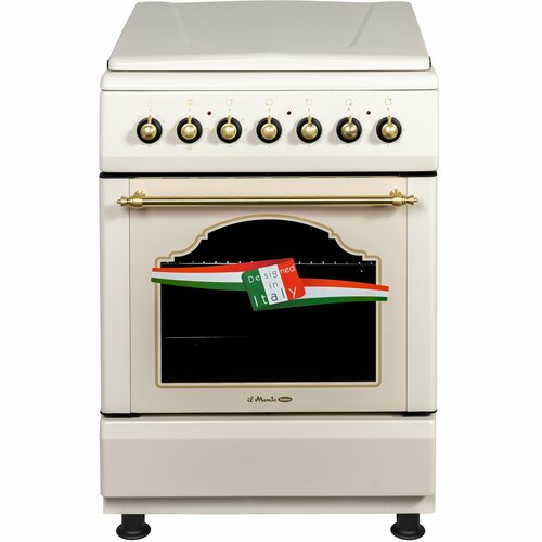 Плита электрическая Ширина 60 см Духовка 64 л Термостат 60 - 220 С Автоотключение по таймеру il Monte FO-EE6017 IVORY RUSTICO 5150300₽