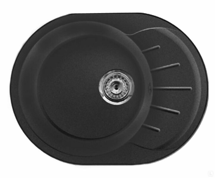 Кухонная мойка GranFest Rondo GF-R580L черный (308)