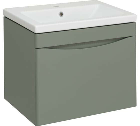 фото Тумба Runo Афина 60 подвесная цемент (под умывальник Moduo 60 ) (00-00001205)