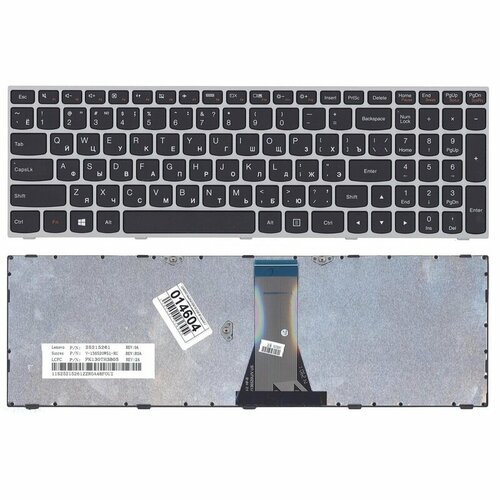 Клавиатура Lenovo IdeaPad B50-30, B50-45, G50-30, G50-70, Z50-70 черная с серой рамкой new laptop cover for lenovo g50 70a g50 70 g50 70m g50 80 g50 30 g50 45 z50 70 palmrest upper case bottom base cover case