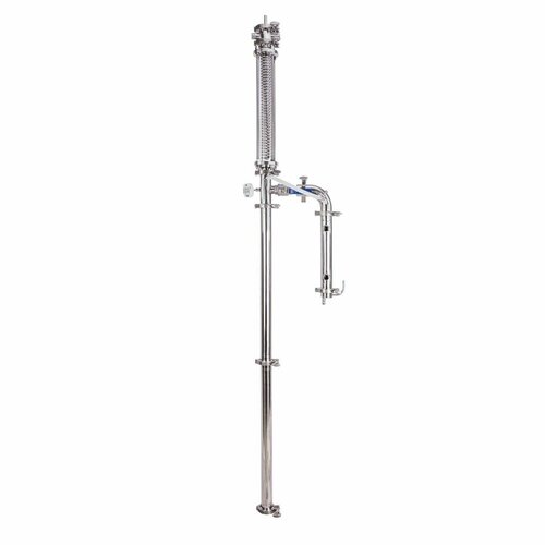 Бражная колонна 15 дюйма с димротом в стеклянной царге и универсальным узлом отбора по пару и жидкости 1872000₽