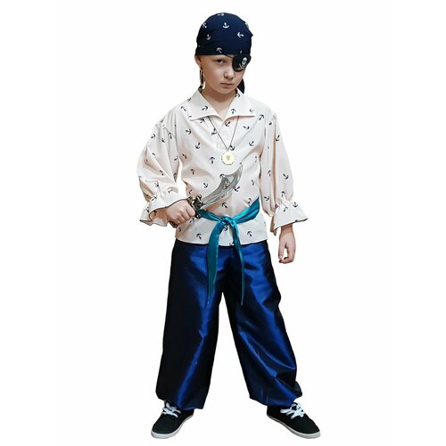 Карнавальный костюм детский Пират Джон карнавальный костюм взрослый настоящий пират серьга наглазник меч бандана
