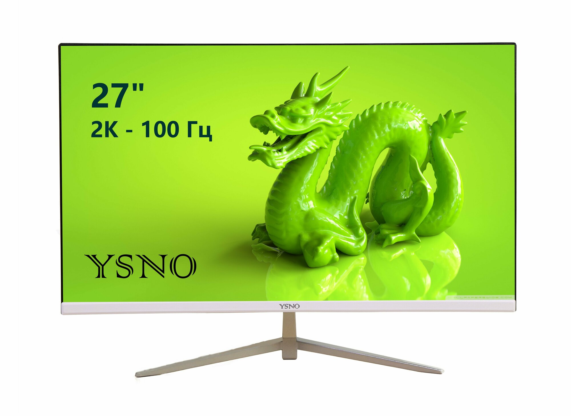 27" Монитор 2K YSNO W27Q100, 2560×1440, 100 Гц, IPS, изогнутый, белый