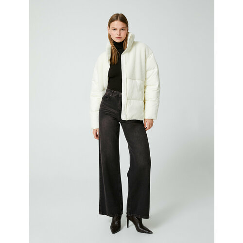 Куртка KOTON, размер 36, белый, бежевый куртка koton размер 36 бежевый белый