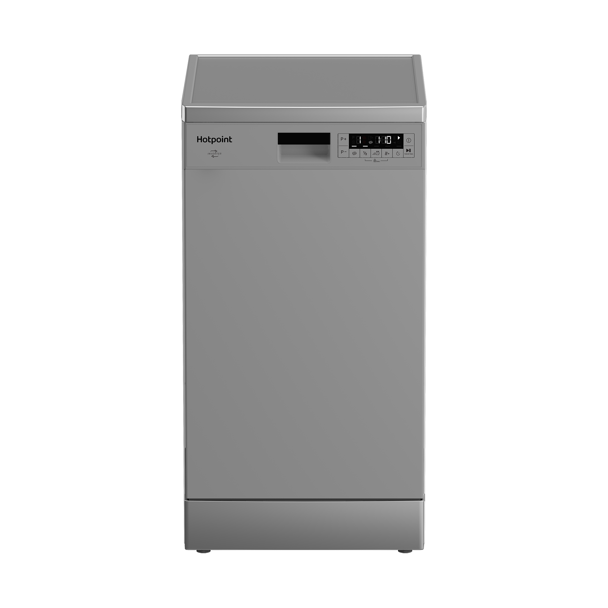 Узкая посудомоечная машина Hotpoint HFS 1C57 S, 45 см, серебристый