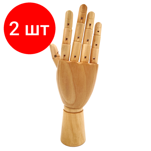 Комплект 2 шт, Манекен художественный рука Гамма Студия, мужская правая, деревянный, 30см манекен рука 30см мужская левая дерево гамма