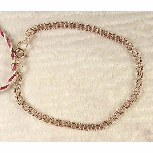 фото Браслет-цепочка tosya, красное золото, 585 проба, длина 20 см.