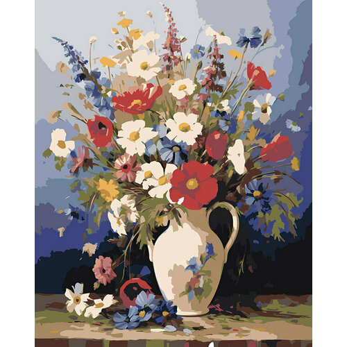 Картина по номерам Цветы Букет полевых цветов 40х50 модульная картина букет из полевых цветов 161x131