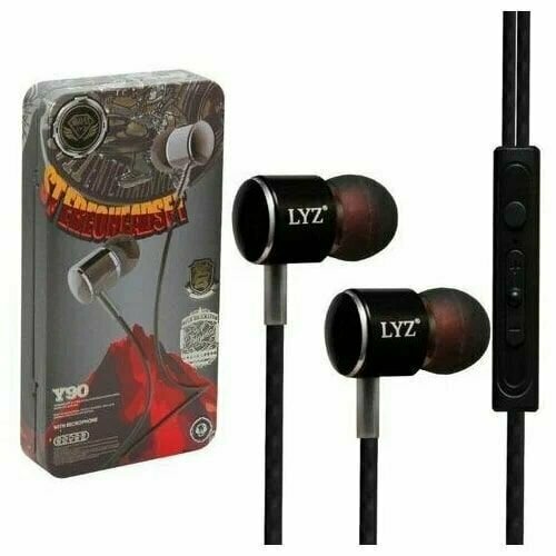 Наушники вкладыши Y90 с микрофоном цв черный 55000₽