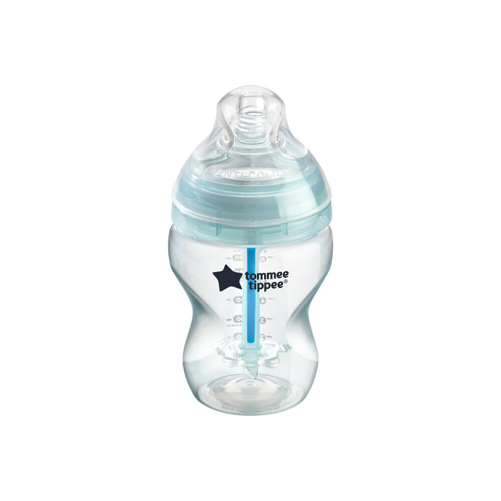 Бутылочка Tommee Tippee Advanced с усиленным антиколик.клапаном/индикатор, медлен.поток, 260 мл голубой - фото №7