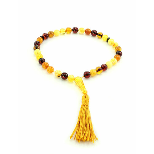 фото Браслет-нить, янтарь, 10 шт., размер 15 см, размер one size, диаметр 7.5 см, коричневый, желтый amberhandmade