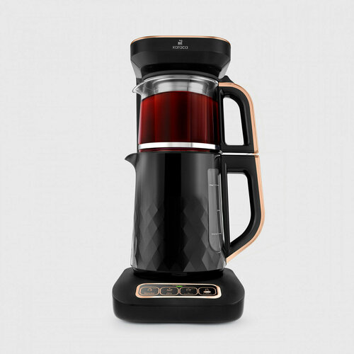 Karaca Çaysever Robotea Pro Quartz 4 в 1 автоматическая чайная машина, чайник и фильтр для заваривания кофе, 2500 Вт, черная медь
