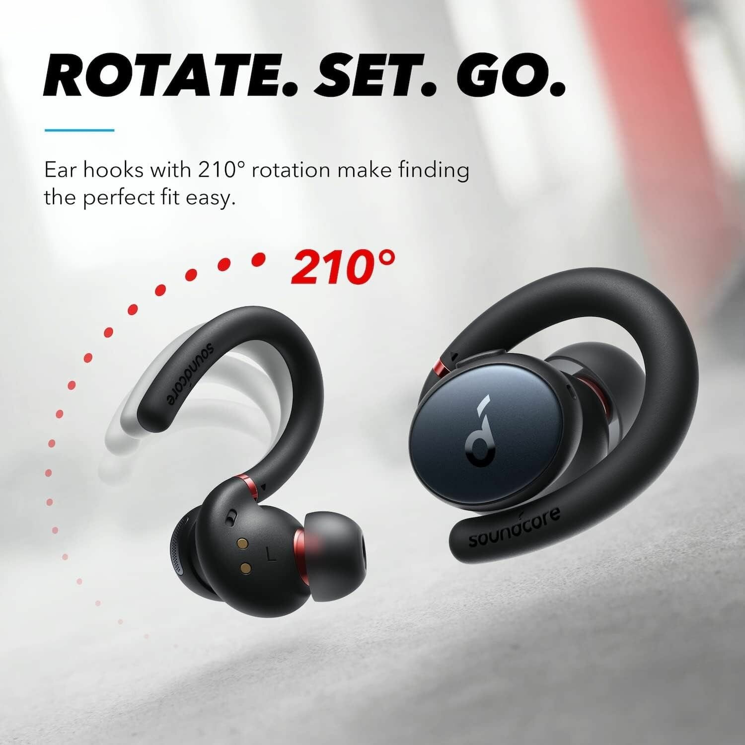 Наушники беспроводные Soundcore by Anker Sport X10 - Black, черные — фото 1