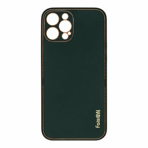 Силиконовый чехол FaisON CA-24 Graceful для Apple iPhone 12 Pro Max, зеленый черный, зеленый
