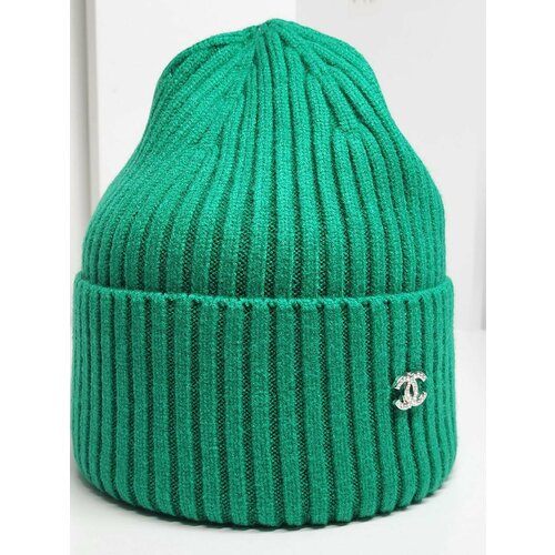 фото Шапка бини , размер onesize, зеленый barhatiglam