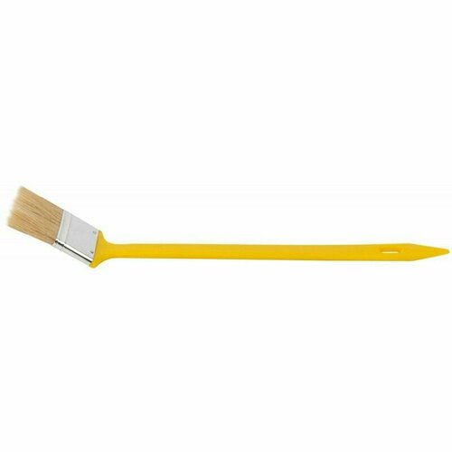 Кисть радиаторная, натуральная светлая щетина желтая пластиковая ручка 2 (50 мм)