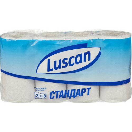 Туалетная бумага Бумага туалетная Luscan Standart 2 слоя,21,88м 175л 8 рулонов