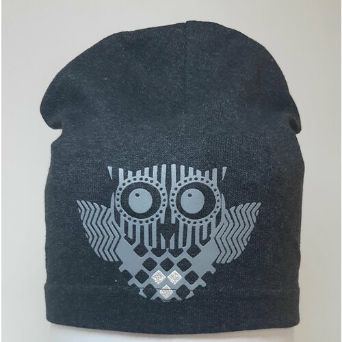 фото Шапка бини shapochka, размер 50, серебряный