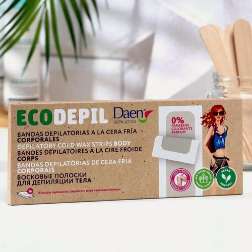 Изображение товара Восковые полоски Daen EcoDepil для депиляции тела 16шт
