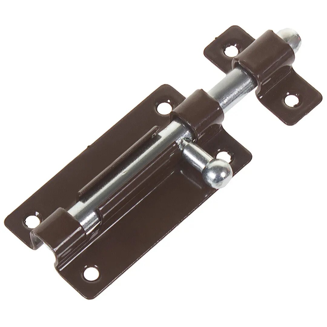 фото Задвижка прямоугольная Левша ШП-60, 60х30 мм, цинк/сталь, цвет коричневый.