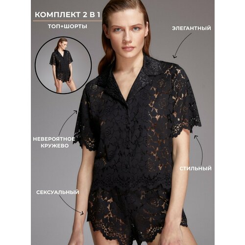 Пижама BONJOUR MADAME, размер L, черный