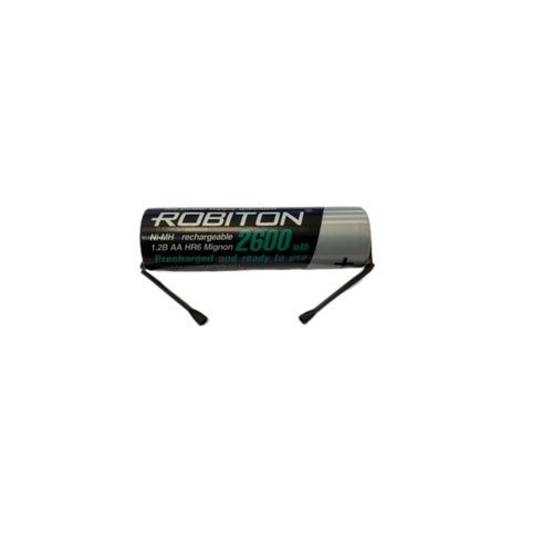 Аккумулятор ROBITON RTU2600MHAA-FT с выводами под пайку robiton аккумулятор robiton ni mh aa 1800mah prof sr2 2шт 1800mhaa prof