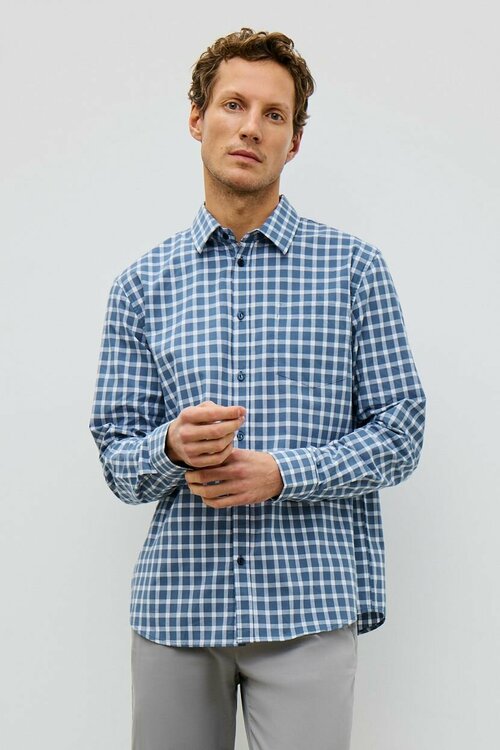 Рубашка Baon, размер 52, белый, синий