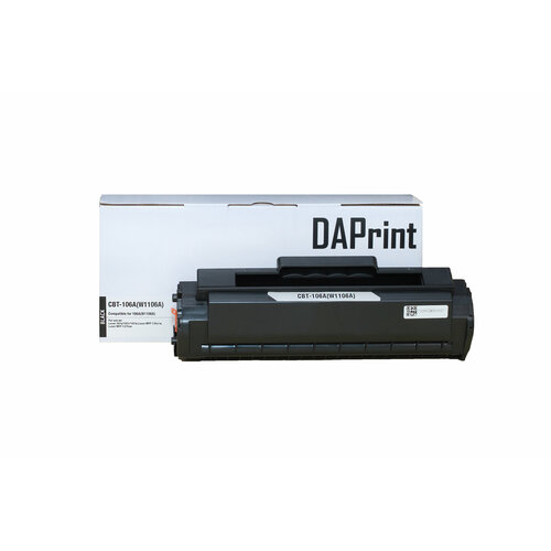 Картридж DAPrint W1106A (106A) для принтера HP, черный, с чипом (1000 стр) картридж 106a w1106a для hp с чипом