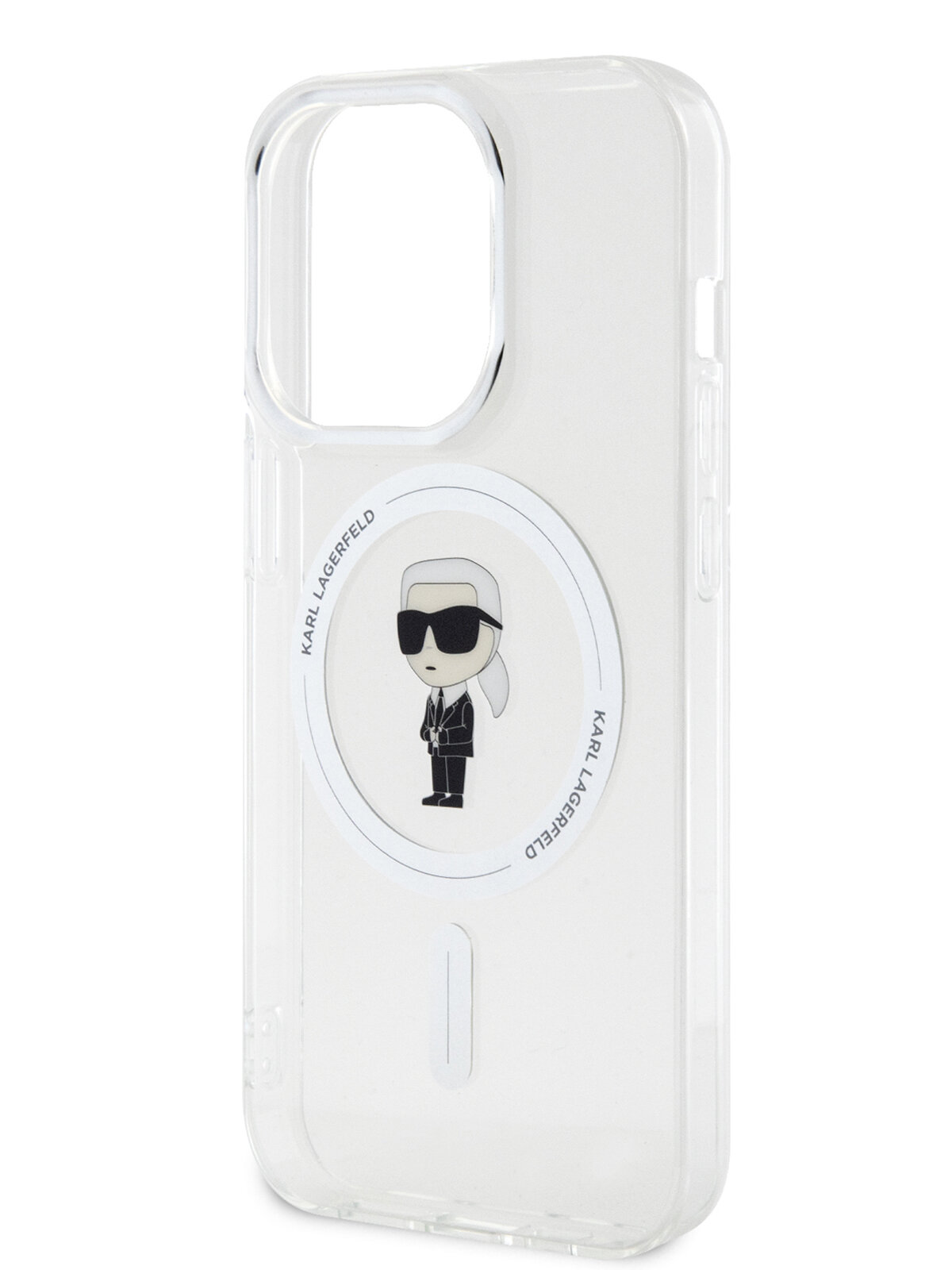 Lagerfeld для iPhone 15 Pro чехол PC/TPU NFT Karl Ikonik Hard Transparent (MagSafe)