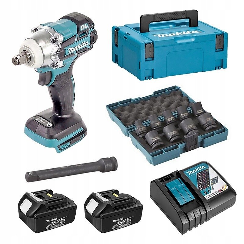 Makita DTW285RFJX Гайковерт ак уд б\\щ, {18В,2 х 3Ач Liion,0-1800\\2600\\3500\\м,280Нм,кв1\\2",1.7кг,М10-20,MakPac,н-р акс} - фото №20