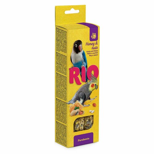 набор для глинтвейна с медом и орехами Корм для попугаев RIO средних Палочки с медом и орехами 2шт*75г