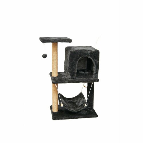 Когтеточка для кошек с домиком бриси Черный когтеточка для кошек с домиком бриси бежевый